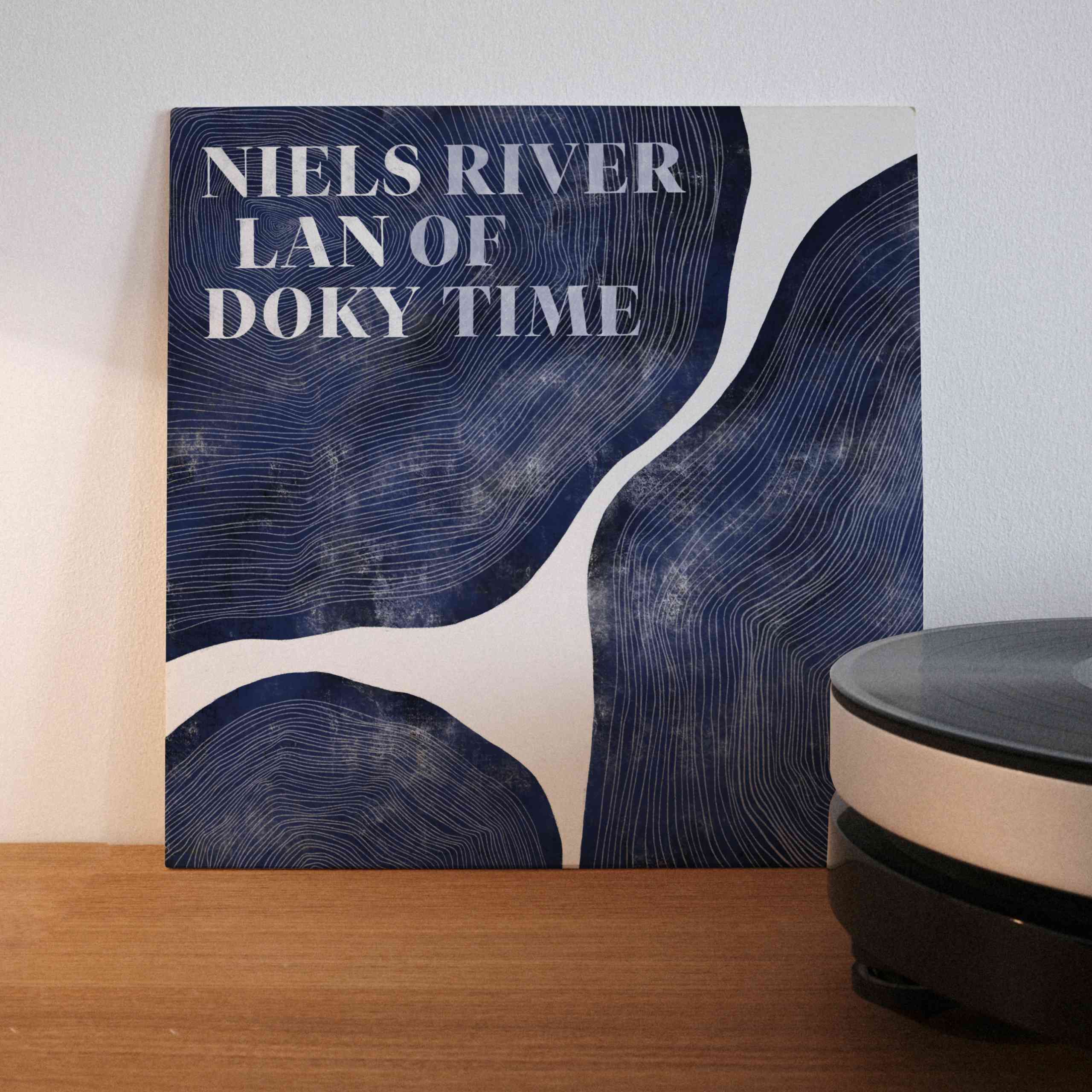 Illustrated music cover art for famed jazz pianist Sir Niels Lan Doky